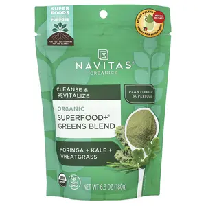 Navitas Organics Organic Superfood+® Greens Blend, 6.3 oz (180 g)