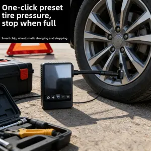 Wireless Portable Air Pump for Car Tires and Balls, Digital Precision Pressure Measurement, Automatic Stop, Compact and Easy to Store