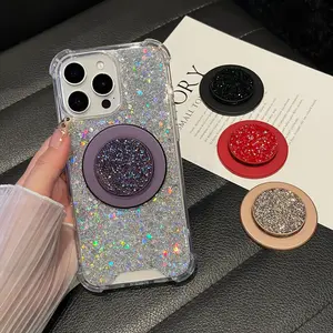 Shiny Magnetic Ring Holder for iPhone, Android Phones, Cellphone & Smartphone, Desktop Stand, Strong Magnet, Durable, Perfect Gift for Friends and Family, Accessories