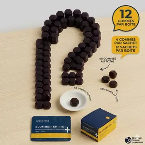 Slumber Shots Sugar-Free Sleep Gummies - 3mg Melatonin & 750mg Valerian Root Herbal Blend for Restful Sleep - Mango Flavor (4 Count)