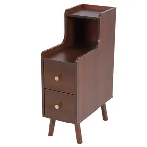 Ultra-Narrow Bedside Table with Storage Space Modern Narrow Nightstand Bedside Storage Small Cabinet for Home Bedroom