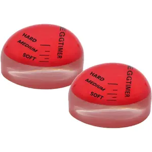 Egg Timer for Boiling Eggs (2 pcs) - Color Changing  for Hard or Soft Boiled Eggs -  Timer That Goes in Water & Changes Colors When Done - Egg  - No BPA