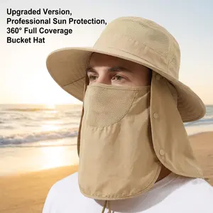 Unisex Summer Sun Hat Breathable Bucket Hat with Wide Brim for Outdoor Fishing Adjustable Head Circumference 6 Colors Holiday Friend Gift