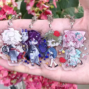 Danganronpa Nanami Chiaki Nagito Komaeda anime keychain, cosplay accessory, game merchandise pendant charm badge, gift
