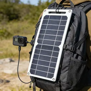2026 New Sunpower Solar Panel 5v USB Portable Charger, Phone Power Bank for Outdoor Camping, RV, Home Emergency Backup