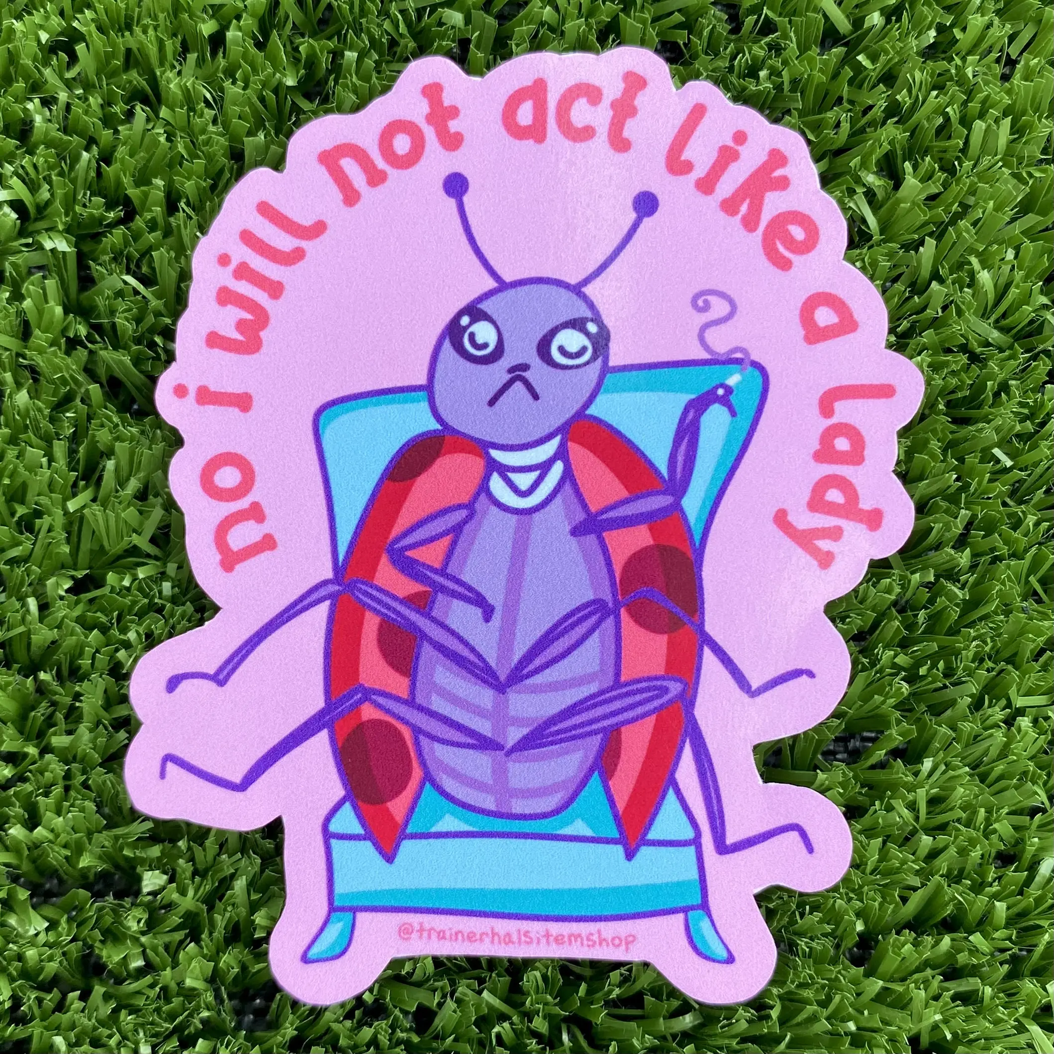 Femme Empowerment Sticker | Powerful Feminist Ladybug Decal