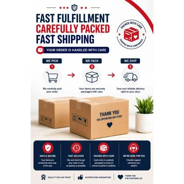 Fast Fulfillment, Careful Packaging & Reliable Shipping