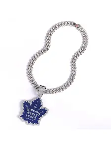 Hot-selling NHL Toronto Maple Leafs Oil-Drip Style Ice Hockey Team Pendant Cuban Chain Necklace