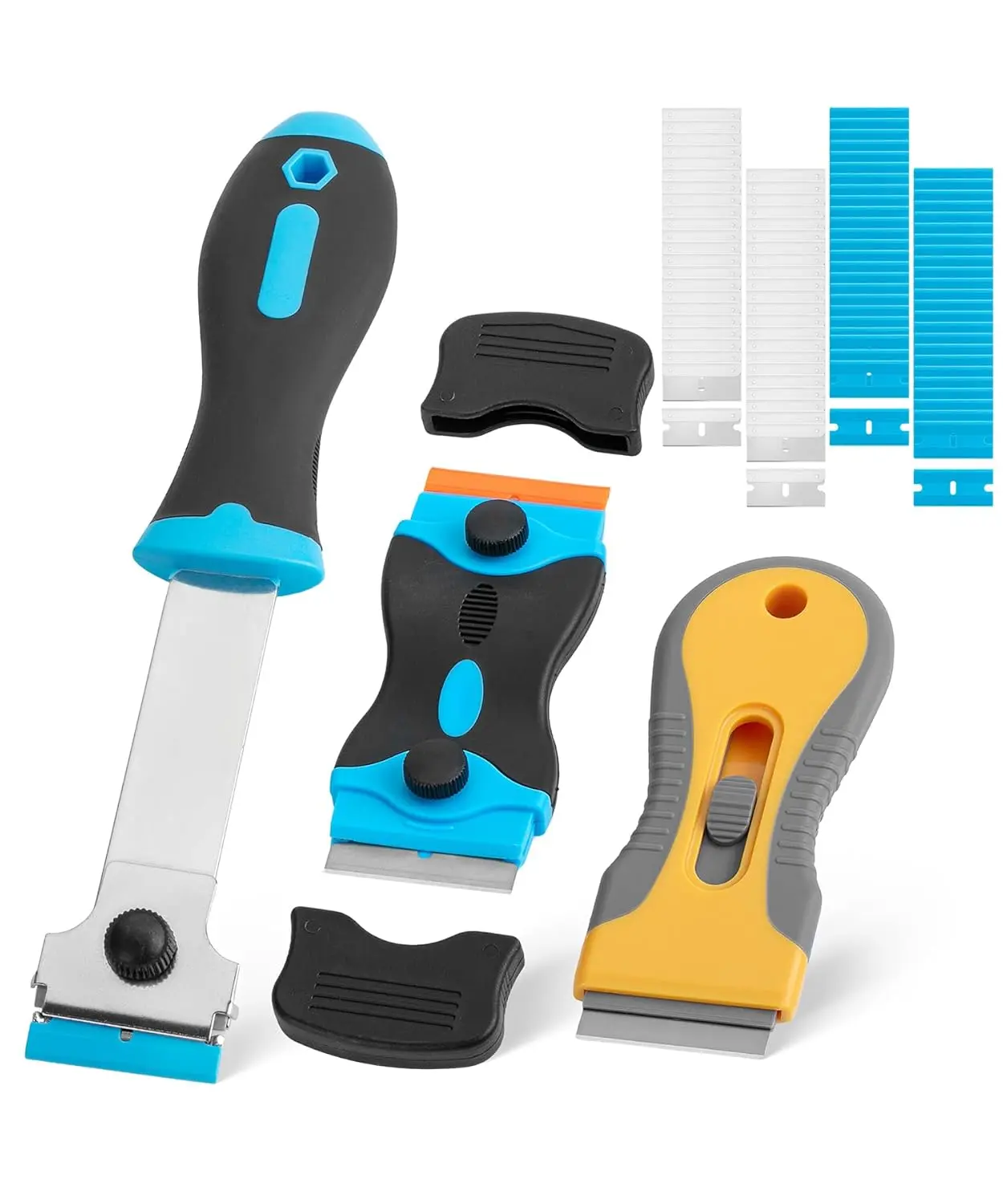 - Razor  Scraper Set, 3 Pack, Razor Scraper Set with Extra 50 Plastic & 30 Metal , Window Scraper Tool,  Scraper Tool
