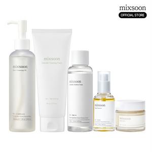 [mixsoon Official] Glass Skin Essential Skincare Routine Set - Vegan Cleanser, Foam, Moisturizer for Tired & Dehydrated Skin, Deep Glow & Smooth Care