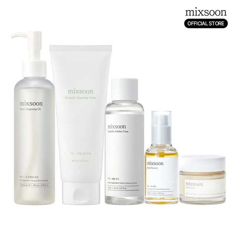 [mixsoon official shop] Glass Skin Essential Skincare Routine Set – Deep Glow Care for Tired & Dehydrated Skin Moisturizing Smooth