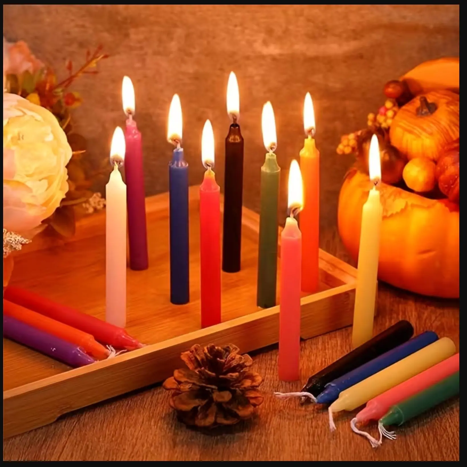 Assorted Ritual Candles – 10 Color Intention Set | Morrigu Star