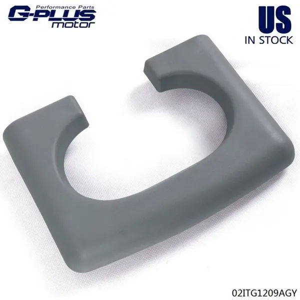 G-PLUS Grey Plastic Center Console Cup Holder Pad Cover, High Quality Moisture-Resist Textured Auto Interior Organizer, Snaps Into Factory Mounting Holes With Factory Locking Tabs For 2004-14 Ford F-150 Truck Accessories