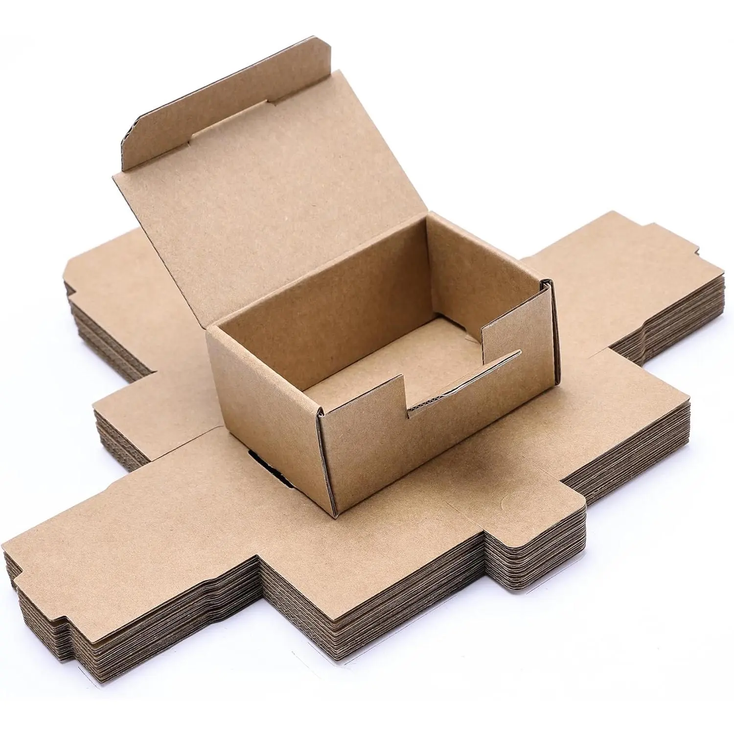 Small Shipping Boxes 3.5x2.2x1.6 Inches, 10-Pack Brown Corrugated Cardboard Boxes for Mailing, Storing,  Packaging
