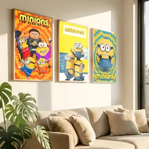 MMinions Poster HD self-adhesive wall sticker,easy to apply,residue-free,ideal for home room decor