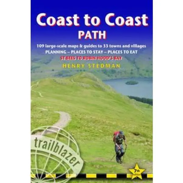 USED Book - Coast to Coast Path: 109 Large-Scale Walking Maps & Guides to 33 Towns and Villages - Planning, Places to Stay, Places to Eat - St Bees to Robin Hood's Bay (British Walking Guides) by Henry Stedman (Paperback) - english