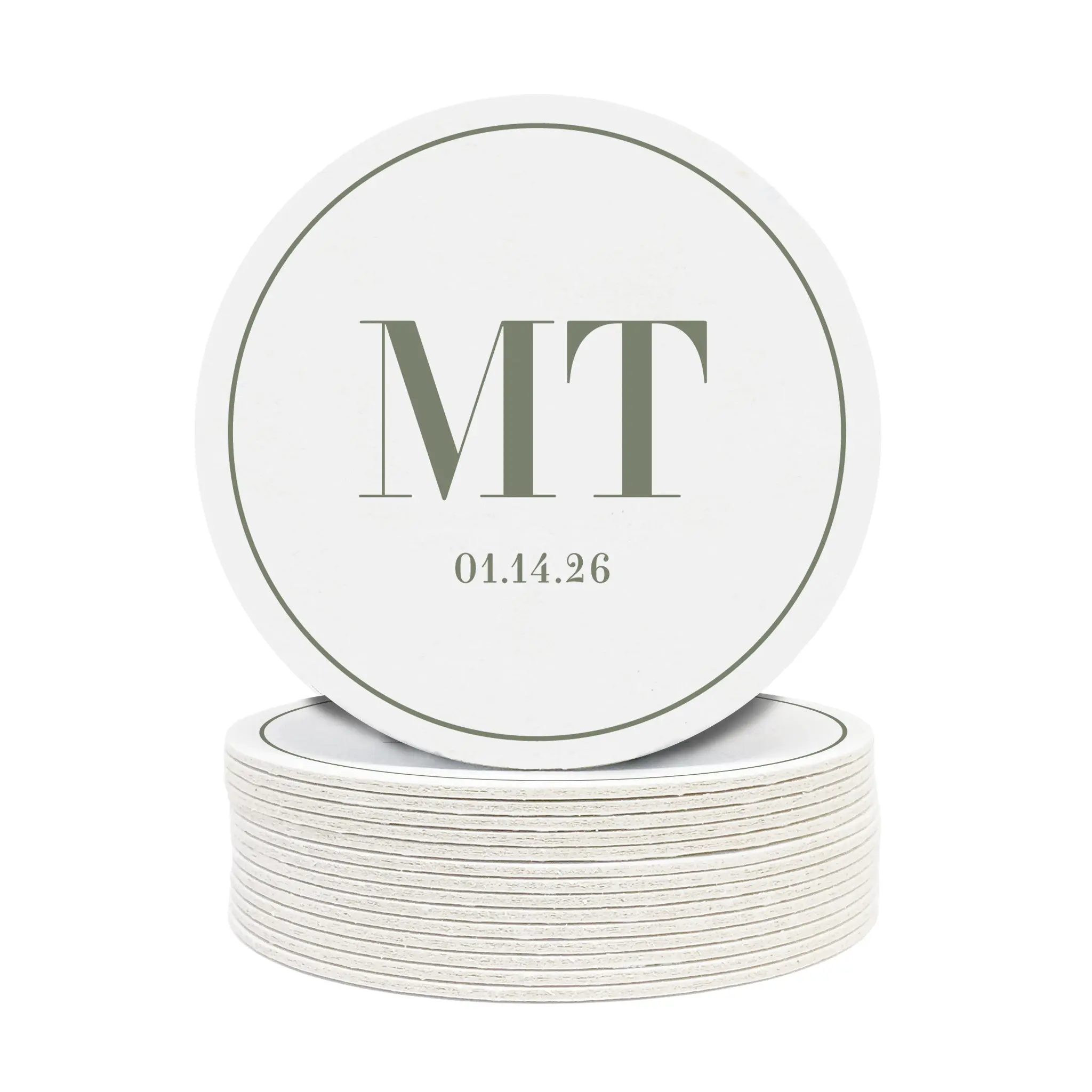 Monogrammed Wedding Coasters
