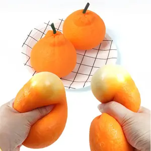 Tangerine Giant Squishies, Stress Relief Soft Simulation Orange Fruit Squeeze Toys, Novelty Fidget Sensory Food Fun Stretchy Desk Toys, Stress-Relieving Home Decor & Small Gift — A Great Present for Children, Teens&Adults