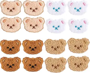 16 Pcs Cartoon Bear Embroidery Patches, Cute Bear Patches for Clothing, Embroidered Sew Applique Repair Patch Jean Patches, Sew On/Iron On Patches for Clothes Hat Bag Kid's Clothing DIY Accessories