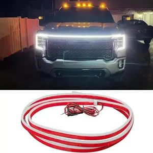 71" Universal Car Hood Gap LED Strip, Dynamic Start-up Scan Ambient Lighting, Ultra-Thin Waterproof Daytime Running Light for Trucks, SUVs, Sedans flexible