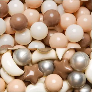 400pcs Brown Ball Pit Balls Moon Star Shape