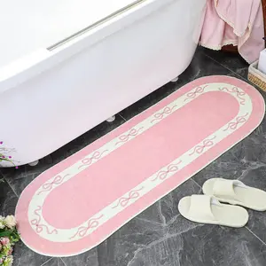 Bowknot Pattern Bath Mat, 1 Count Non-slip Soft Thickened Floor Mat, Decorative Carpet for Home Living Room Bedroom Bathroom