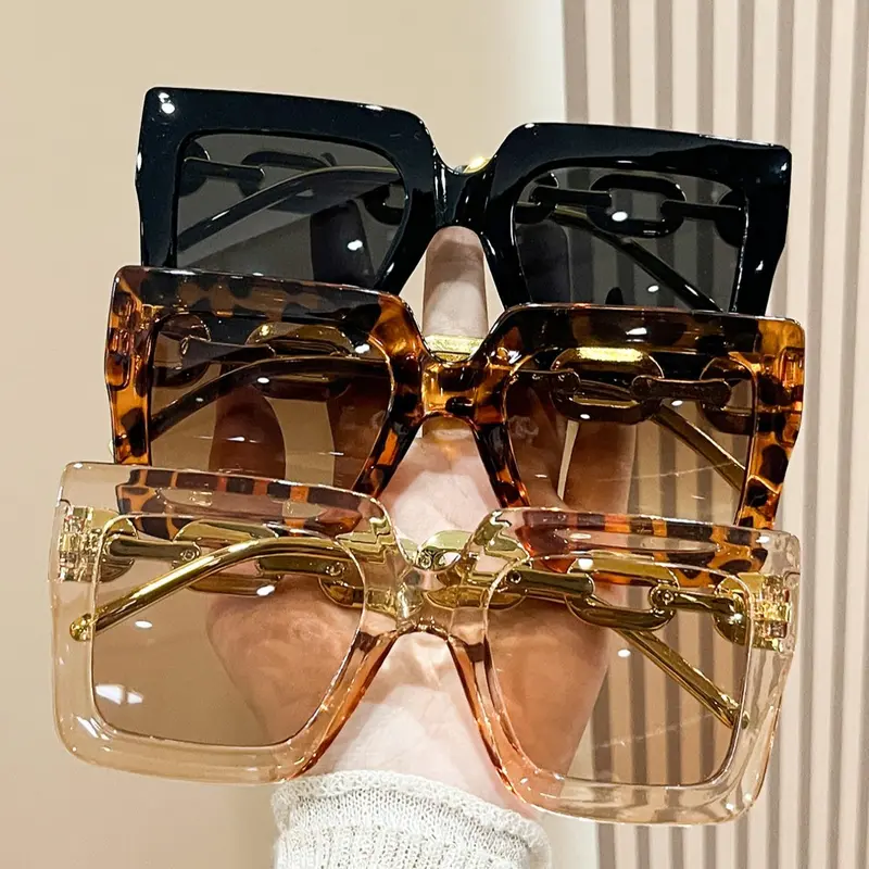 Unisex Simple Style Square Frame Tinted Lens Sunglasses, Trendy Casual Sunglasses for Everyday Use, Fashion Accessories for Outdoor Activities, Stylish Shades, Square Mirrored Shades
