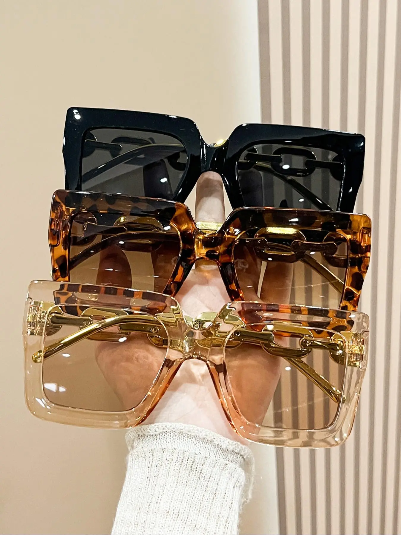 Unisex Simple Style Square Frame Tinted Lens Sunglasses, Trendy Casual Sunglasses for Everyday Use, Fashion Accessories for Outdoor Activities