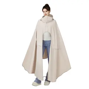 Electric vehicle raincoat, full-body, rainproof, thickened, long style, double-person motorcycle and electric scooter riding rain poncho