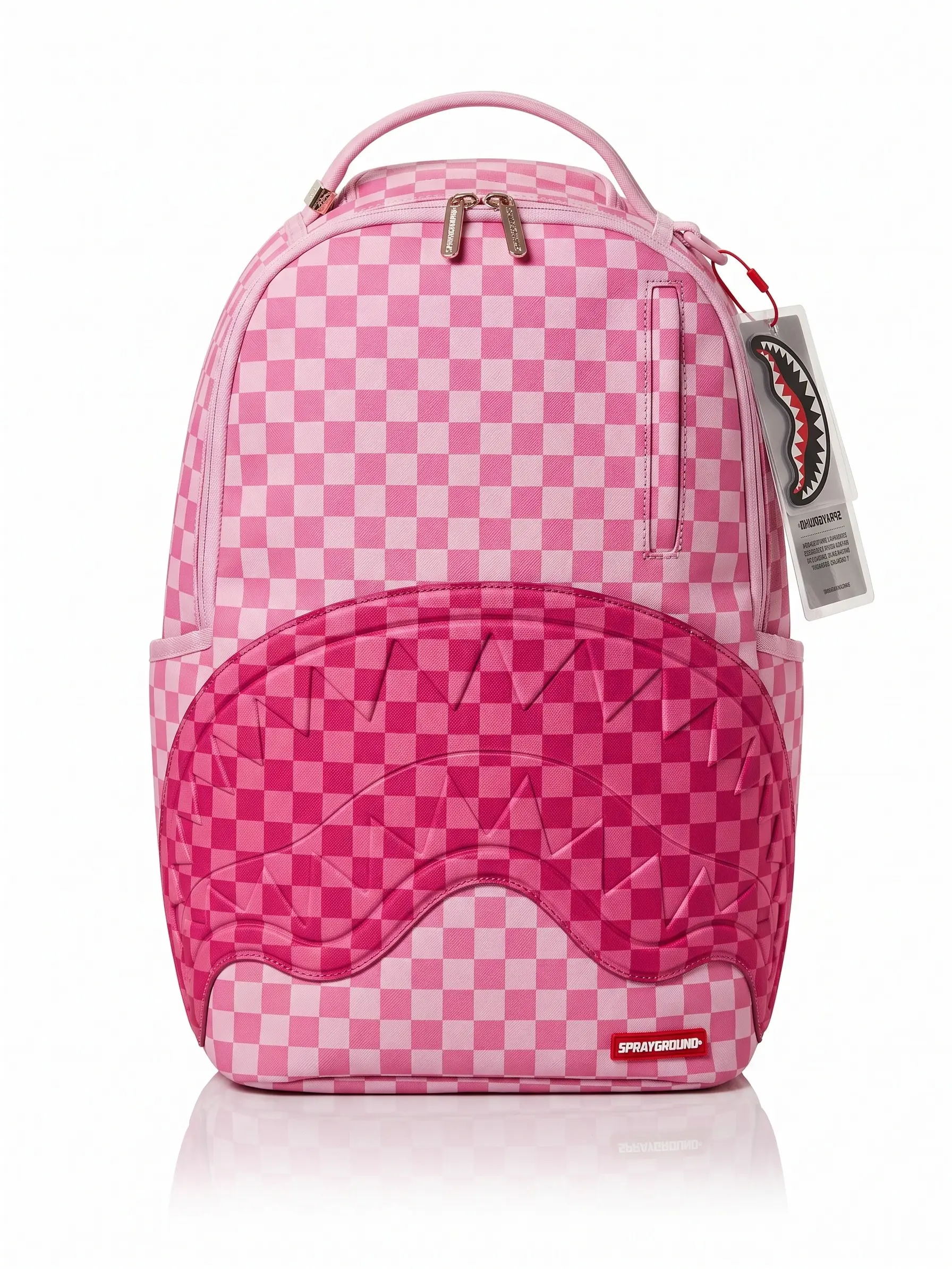 Sprayground Pink Shark Backpack | Iconic Streetwear Trendy Bag for Men & Women, Spacious Urban Tote with Bold Shark Art, Durable School/Outdoor Carry for Youth Fashion