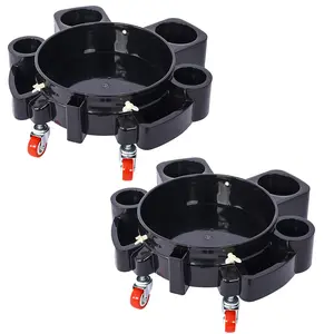 2-Pack 5 Gallon Bucket Dolly w/5 Swivel Casters - Car Wash Detailing Caddy, Car Detailing Tools, Car Wash Kit