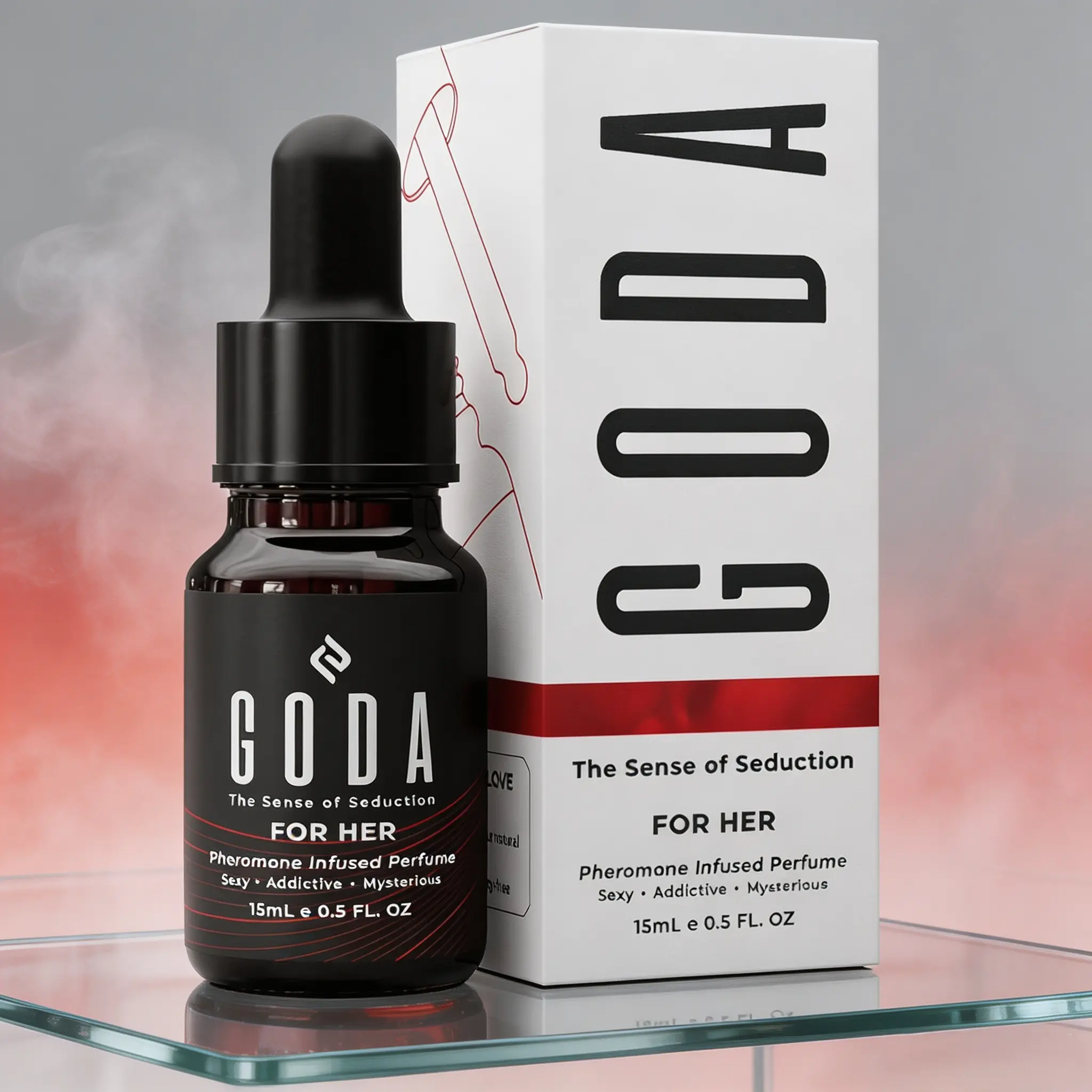GODA Original Pheromone Perfume - Unisex Floral Fragrance with Jasmine & Rose, Long-Lasting, Vegan, Cruelty-Free, 15ml