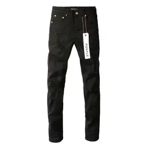 Men's Ripped Skinny Fit Stretch Denim Pants - Casual Comfort & Fashionable Straight Slim Jeans with Holes Purple Jeans Streetwear Black Menswear Beige Trouser Operator Pocket Plain 28