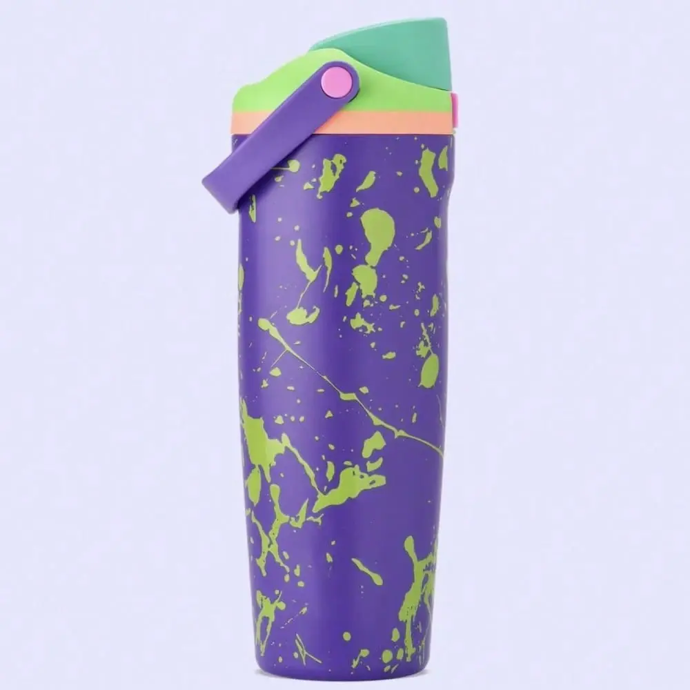 BFCxOwala 30 Oz Stainless Steel Water Cup With Flower Pattern Straw Cup Water Bottle Car Cup Coffee Cup Travel Mug Insulated Tumbler