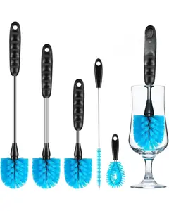 Bottle Brush Tube Cleaning Lab Set with Long Handle for Cleaning Beer Bottles, Wine Bottles Bong Straw Cleaner Straw Cleaner Baby Bottle