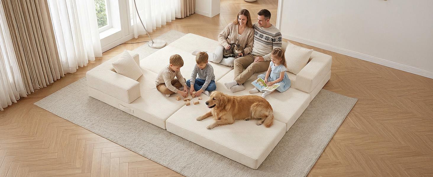 Winzoo DIY Folding Boneless Couch,Oversized Convertible Modular Sectional Sofa Bed,Modern Cloud Couch,Sleeper Sofa,Futon for Small Spaces Apartment Winzoo DIY Folding Boneless Couch,Oversized Convertible Modular Sectional Sofa Bed,Modern Cloud Couch,Sleeper Sofa,Futon for Small Spaces Apartment