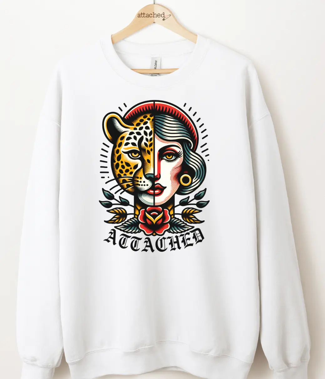 Attached Lady Leopard Graphic Top