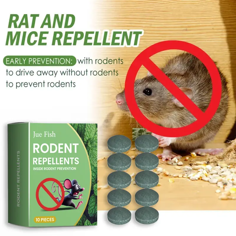 Jue-Fish Organic Essence Oil Mouse Repellent Pills, Home Pest Control Solution for Indoor & Outdoor Use, Black Friday Free Shipping