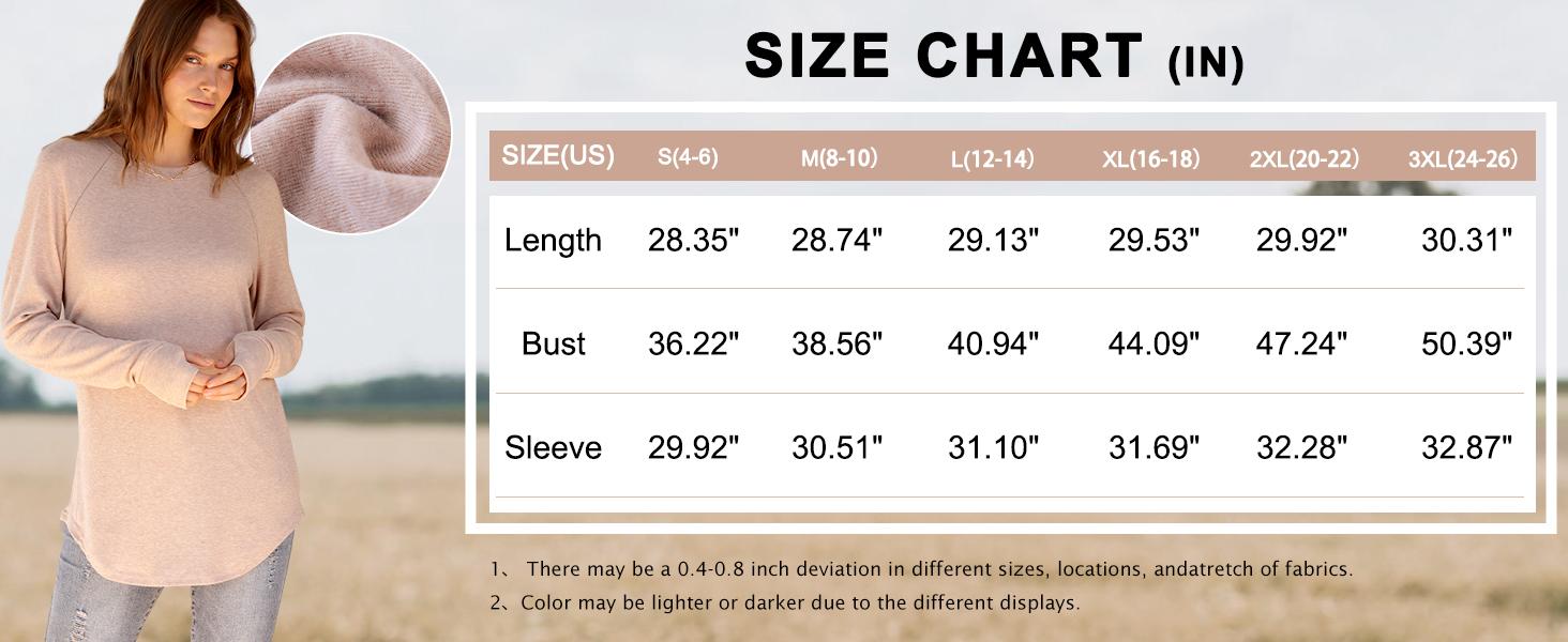 WIHOLL Womens Tunic Tops to Wear with Leggings Long Sleeve Thumb Hole Shirts Crew Neck Curved Hem SpringStatements WIHOLL Womens Tunic Tops to Wear with Leggings Long Sleeve Thumb Hole Shirts Crew Neck Curved Hem SpringStatements