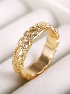 1 PC Elegant Flower Ring Bridal Wedding Promise Rings For Women For Valentine's Day Gift Wedding Engagement Anniversary Party Band Jewelry