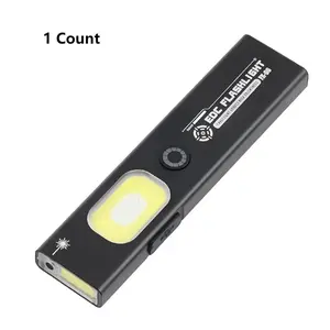 Edc Mini Flashlight, Long-Lasting Laser Torch, Rechargeable Outdoor Work Light with Back Clip and Magnetic Attachment