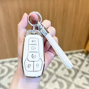 ACEBOY for Ford Key Fob Cover Premium Soft Full Protection Key Case Shell Compatible with 2013-2016 Ford Fusion 2015-2017 Ford Mustang F-150 Explorer