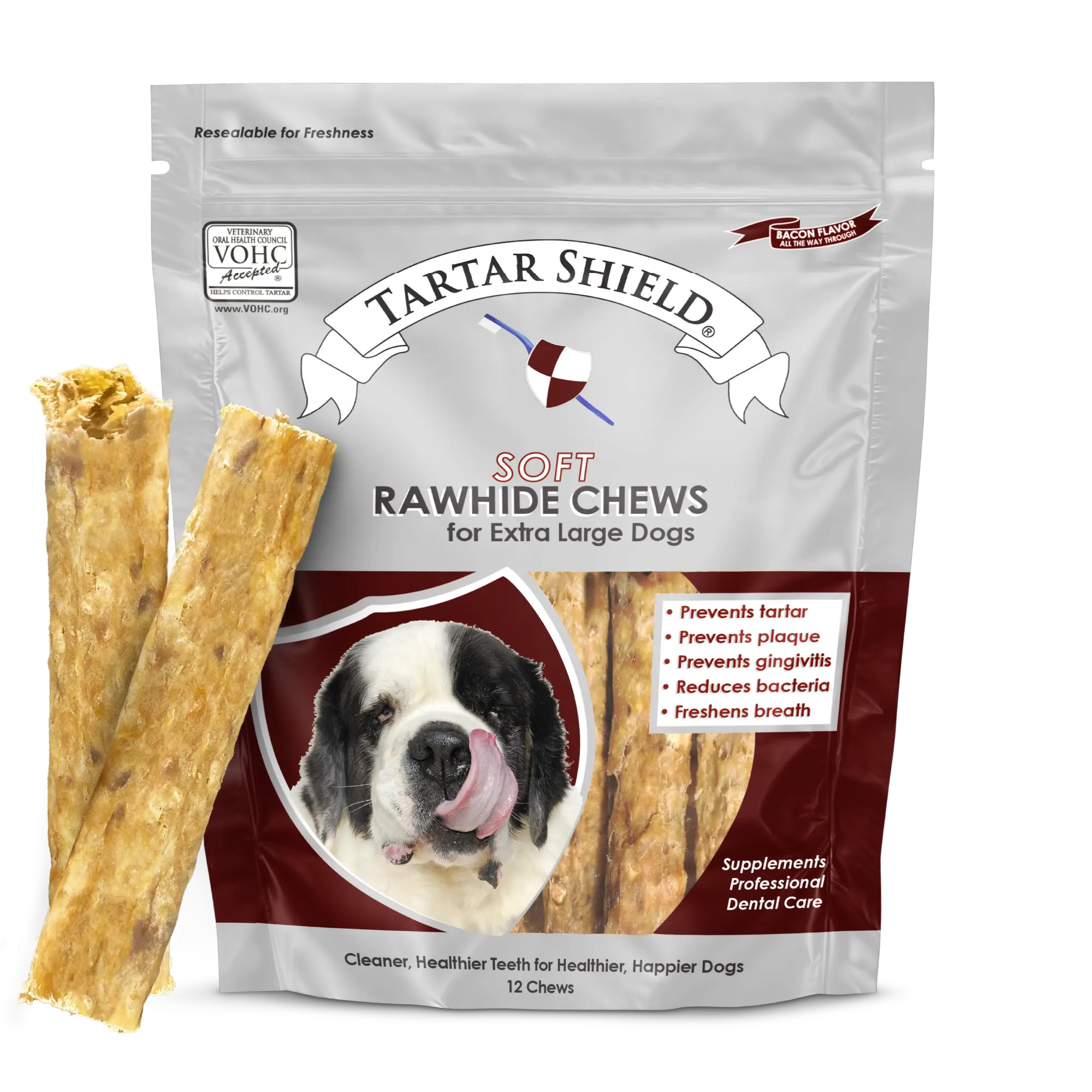 Tartar Shield® Soft Rawhide Chews for Extra Large Dogs (12 ct)