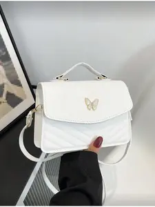 Women's Solid PU Handbag Shoulder Bag, Fashion Embossed Crossbody Bag, Stylish Phone Case, Perfect Gift for Dates, Ideal for Shopping