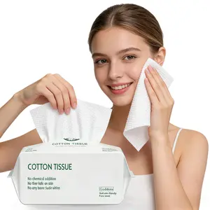 Disposable Face Towels, Facial Cleaning Tool, Face Towelettes for Washing, Cleaning & Drying, Soft Dry Wipes Facial Tissue for Travel, Camping, Home Hand Wipes and Outdoor Activities Use, Makeup Remover Dry Wipes