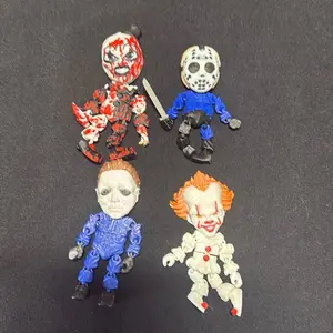 Horror Movie Characters 3D Printed Figurine - Unique Design with Reddish Features and Distinctive Features