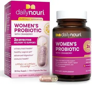 Women’s Probiotic | Supports Vaginal pH, Urinary Tract, Digestive & Immune Health | 5 Clinically Studied Strains + Cranberry & Vegan Omega Oil | 30-Day Supply