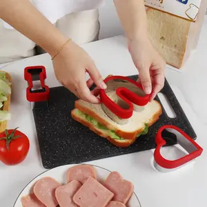 Heart Shaped Sandwich Cutter, 3 Counts/set Sandwich Sealer, Sandwich Mold, Baking Tool for Home Kitchen, Kitchen Accessories