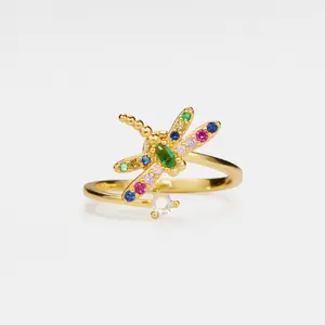 Dragonfly Anxiety Fidget Spinner Ring in 925 Sterling Silver woman birthday
