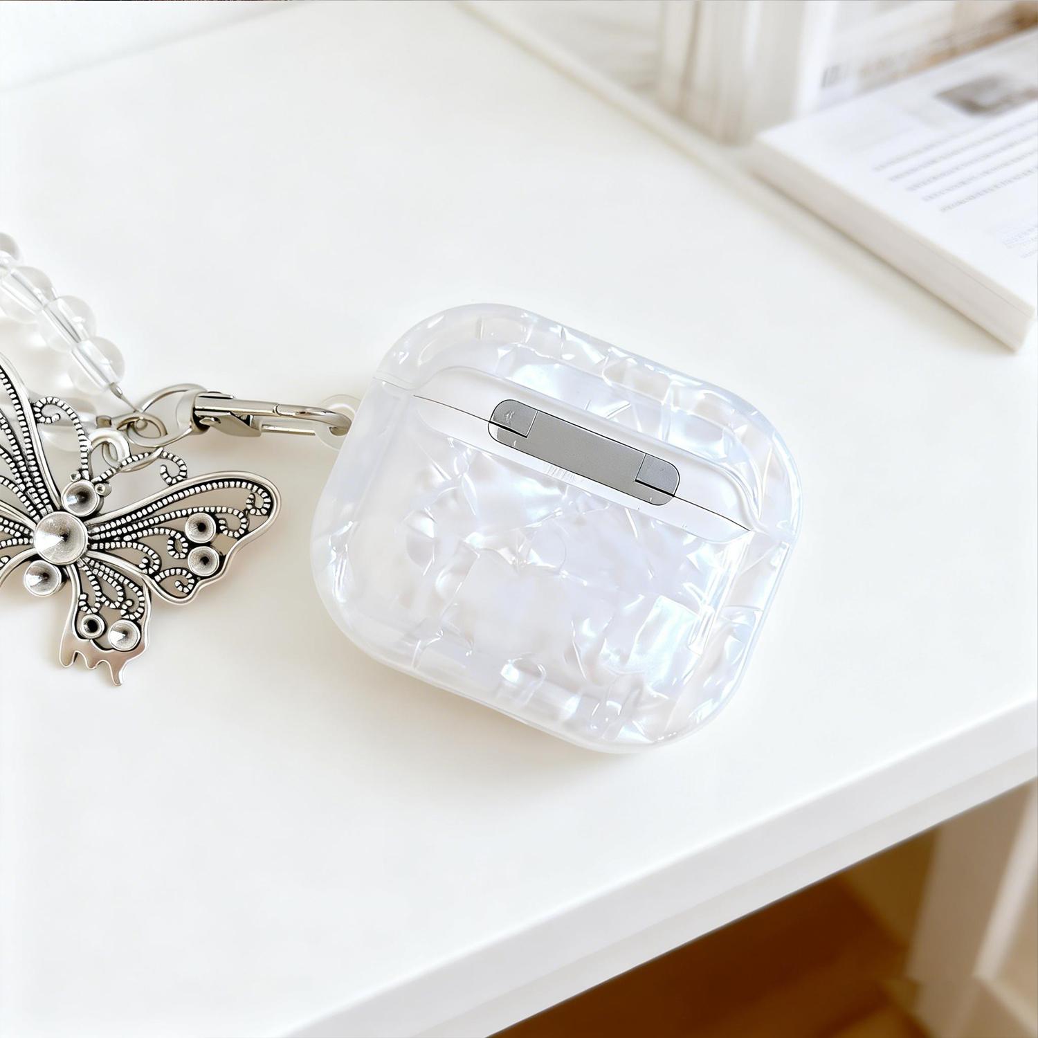 for AirPod Pro 3/2 Airpods 1/2/3Case 2026 Cute Elegant Shell Pearl Shockproof Protective Cover with Strap Keychain Compatible for AirPods Generation for Women Girls, Shockproof Anti-Scratch Anti-Slip TPU Cover for AirPod Pro 3/2 Airpods 1/2/3Case 2026 Cute Elegant Shell Pearl Shockproof Protective Cover with Strap Keychain Compatible for AirPods Generation for Women Girls, Shockproof Anti-Scratch Anti-Slip TPU Cover